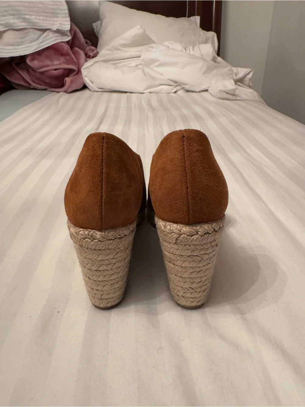 Vince Sonora Tan Suede Open-Toe Espadrilles